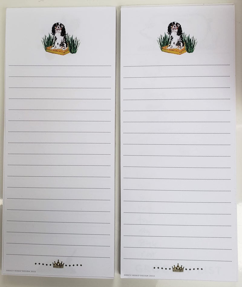 Nancy Nikko KING CHARLES CAVALIER Refrigerator Notepads - SET OF TWO PADS - Image 1